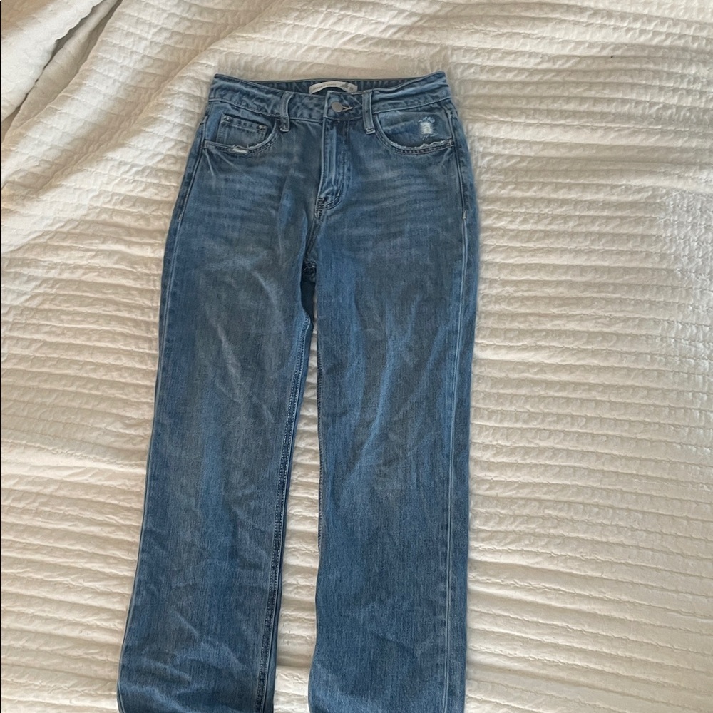 Altar'd State Blue Straight Leg Jeans